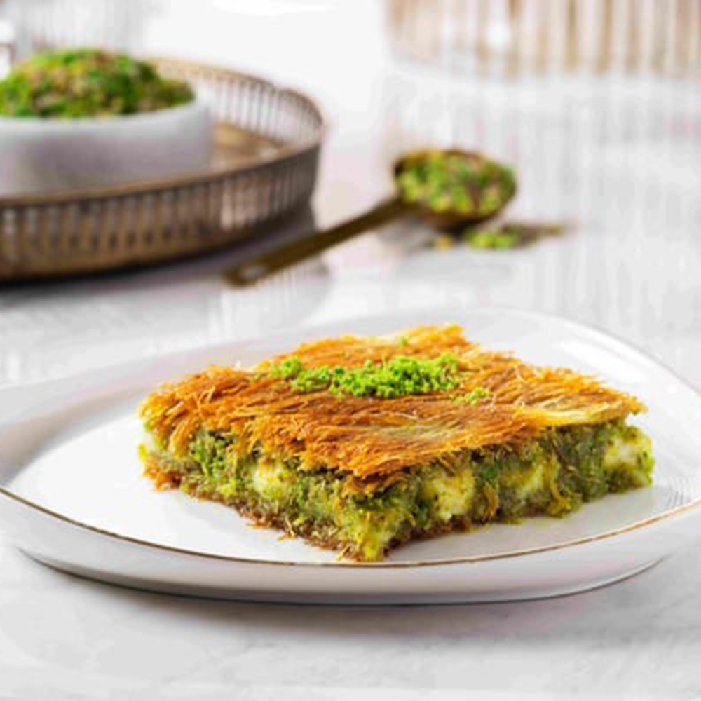 Kaymaklı Fıstıklı Düz Kadayıf